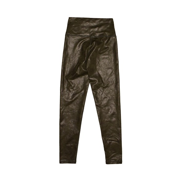 OFFLINE BY AERIE $55 Faux Crackle Leather 7/8 Leggings Olive Small - Picture 2 of 3